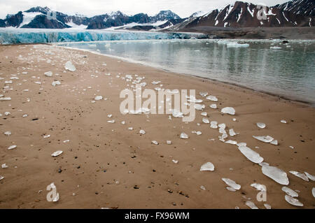 14 Juli Gletscher - Spitzbergen - Svalbard Stockfoto