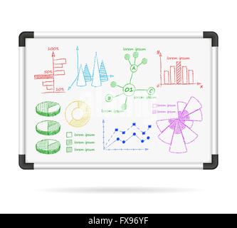 Marker Board Infografik Diagramme Stock Vektor
