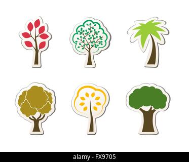 Baum-Symbole für grüne Web-design Stock Vektor