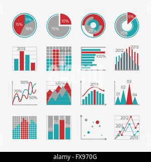 Infografik-Elemente für Geschäftsbericht Stock Vektor