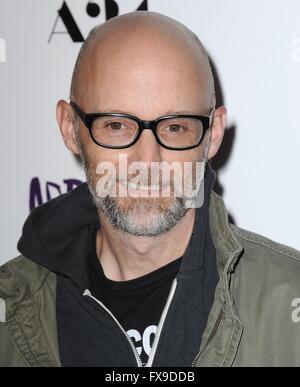 Los Angeles, CA, USA. 12. April 2016. Moby im Ankunftsbereich für THE ADDERALL DIARIES Screening, Arclight Hollywood, Los Angeles, CA 12. April 2016. Bildnachweis: David Longendyke/Everett Collection/Alamy Live-Nachrichten Stockfoto