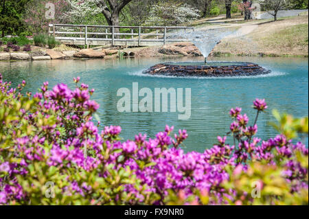 Frühling im Honor Heights Park in Muskogee, Oklahoma, USA. Stockfoto