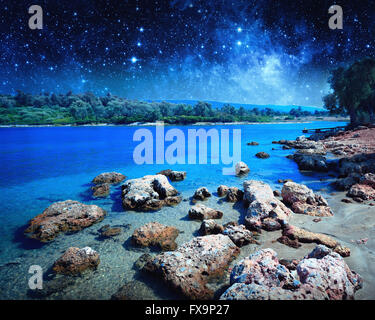 Küstenlandschaft auf Kleopatra Insel. Elemente dieses Bildes, eingerichtet von der NASA Stockfoto