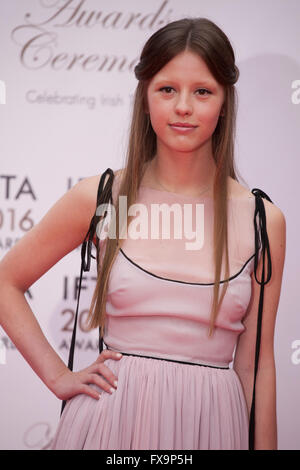 Schauspielerin Mia Goth bei IFTA Film & Drama Awards (dem irischen Film & Fernsehakademie) im Mansion House in Dublin, Irland, Stockfoto