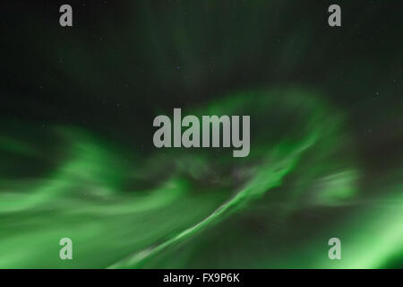 Auroral Corona in Nellim in Finnisch-Lappland Stockfoto