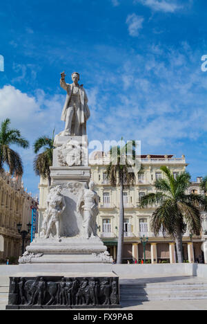 Statue von José Marti im Park-Zentral-Havanna-Kuba Stockfoto