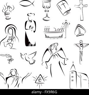 Religion-Symbole Stock Vektor