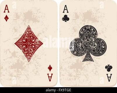 Ace of Diamonds & Clubs Stock Vektor