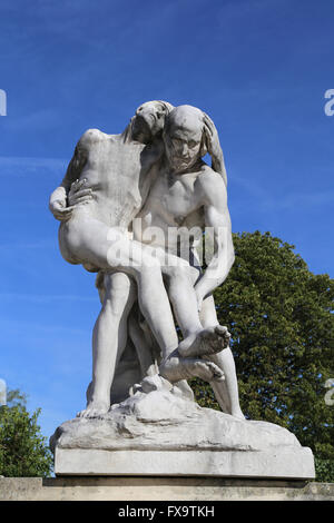 Der barmherzige Samariter, 1896, Statue von François-Léon Sicard (1862-1934). Paris, Frankreich. Stockfoto