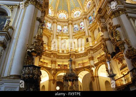 Die Capilla Mayor in der Santa Maria De La Encarnación-Kathedrale, Granada, Provinz Granada, Andalusien, Spanien, Europa. Stockfoto