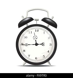 Vintage Uhr, isoliert auf weiss Stock Vektor