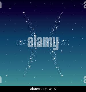 Gemini / Sternzeichen Symbol erstellt von Sternen Stock Vektor