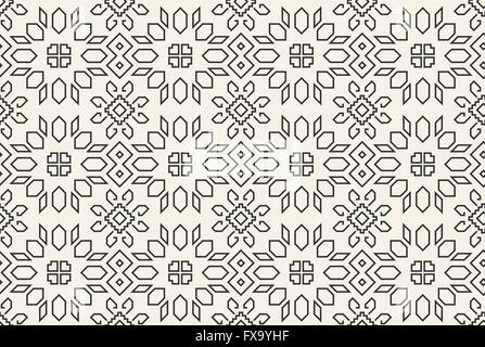Abstrakte nahtlose geometrische Tapetenmuster. Lineare Motiv Hintergrund. Vektor-Illustration von ethnischen ukrainischen Musterdesign Stock Vektor