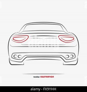 Silhouette der Sportwagen für Ihr design Stock Vektor