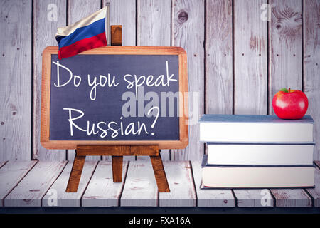 Zusammengesetztes Bild digital erzeugte russische Nationalflagge Stockfoto