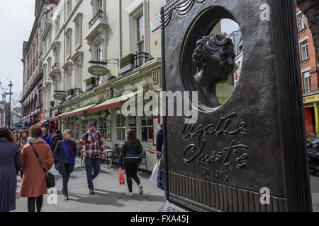 Agatha Christie-Denkmal, Central London England UK Stockfoto