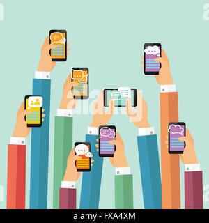Mobile Chat-Plakat Stock Vektor