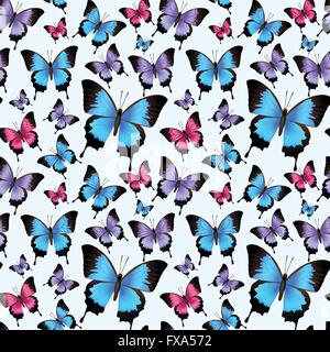 Nahtlose Muster Schmetterlinge Stock Vektor