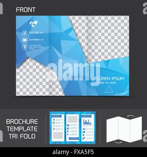 Broschüre Vorlage Tri fold Stock Vektor