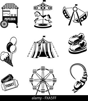 Vergnügungspark-Elemente Stock Vektor