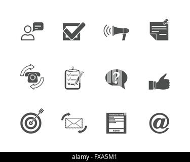 Feedback Web Icons set Stock Vektor