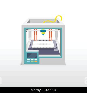 Drucken 3d emblem Stock Vektor