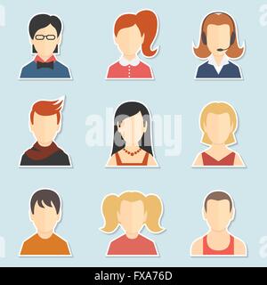 Avatar-Icon-set Stock Vektor