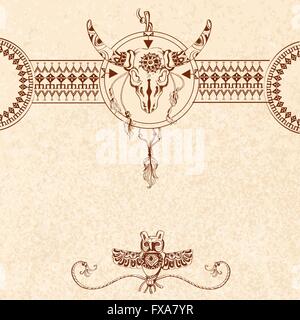 Stammes-Skizze Hintergrund Stock Vektor