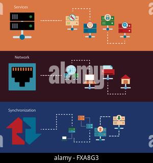 Hosting-Server-Banner Stock Vektor