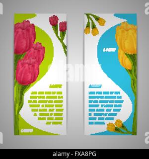 Tulpe Blumen Banner Stock Vektor