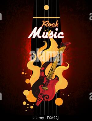 Rock Musik poster Stock Vektor