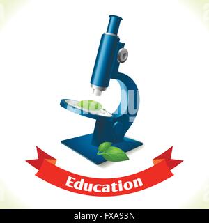 Bildung-Symbol-Mikroskop Stock Vektor