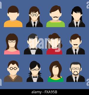 Avatar Icons Set Stock Vektor
