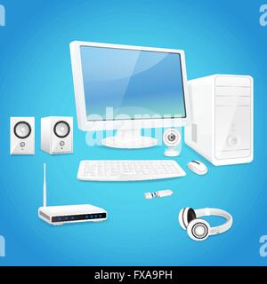 Computer und Zubehör Stock Vektor