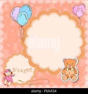 Spielzeug-Frame-Mädchen Stock Vektor