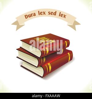 Gesetz-Symbol juristische Bücher Stock Vektor