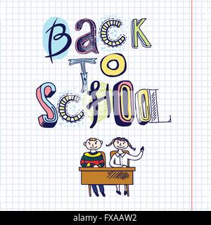 Zurück zur Schule doodle Konzept Stock Vektor