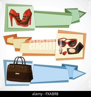 Mode-Banner-set Stock Vektor