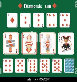Spielkarten-Diamanten-set Stock Vektor