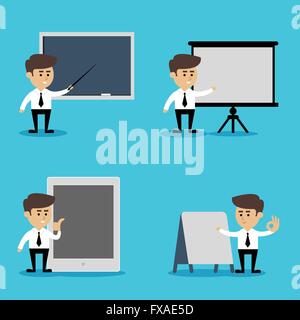 Geschäftsmann Präsentation Satz Stock Vektor