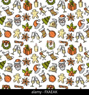 Weihnachten Musterdesign Farbe Stock Vektor