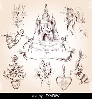 Weihnachts-Icons set Stock Vektor