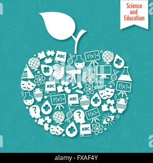 Science-Bereichen-Apfel Stock Vektor