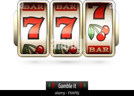 Realistische Spielautomaten isoliert Stock Vektor