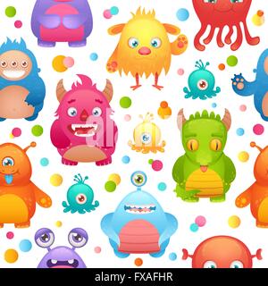 Nahtlose Muster Monster Stock Vektor