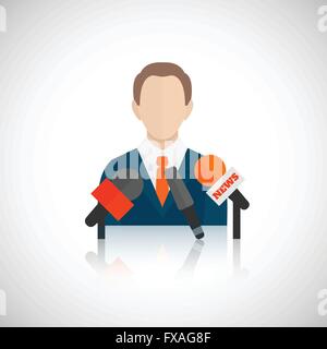 Öffentlich zu sprechen-Symbol Stock Vektor