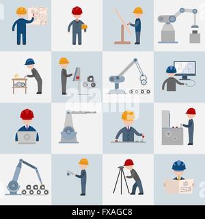 Flache Konstruktion Symbole Stock Vektor