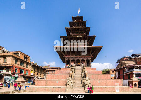 Der Nyatapola-Tempel, Bhaktapur, Kathmandu, Nepal Stockfoto