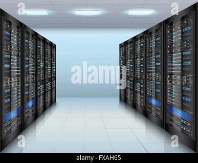 Daten Center Hintergrund Stock Vektor