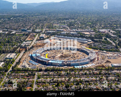 Großbaustelle, Bürogebäude Apple Campus II oder Apple Campus 2 oder AC2, Architekt Norman Foster, Cupertino Stockfoto